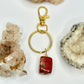 Gold Red Jasper Keychain