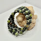 Dendritic Agate, Hematite, and Serpentine Wrap Bracelet