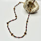 Gold Beaded Garnet Necklace