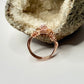 Rose Gold Pink Beaded Ring