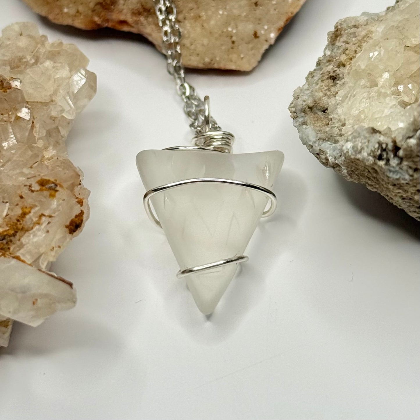 Silver Glass Necklace