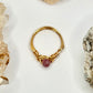 Gold Strawberry Quartz Ring