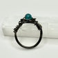 Charcoal Blue Apatite Ring