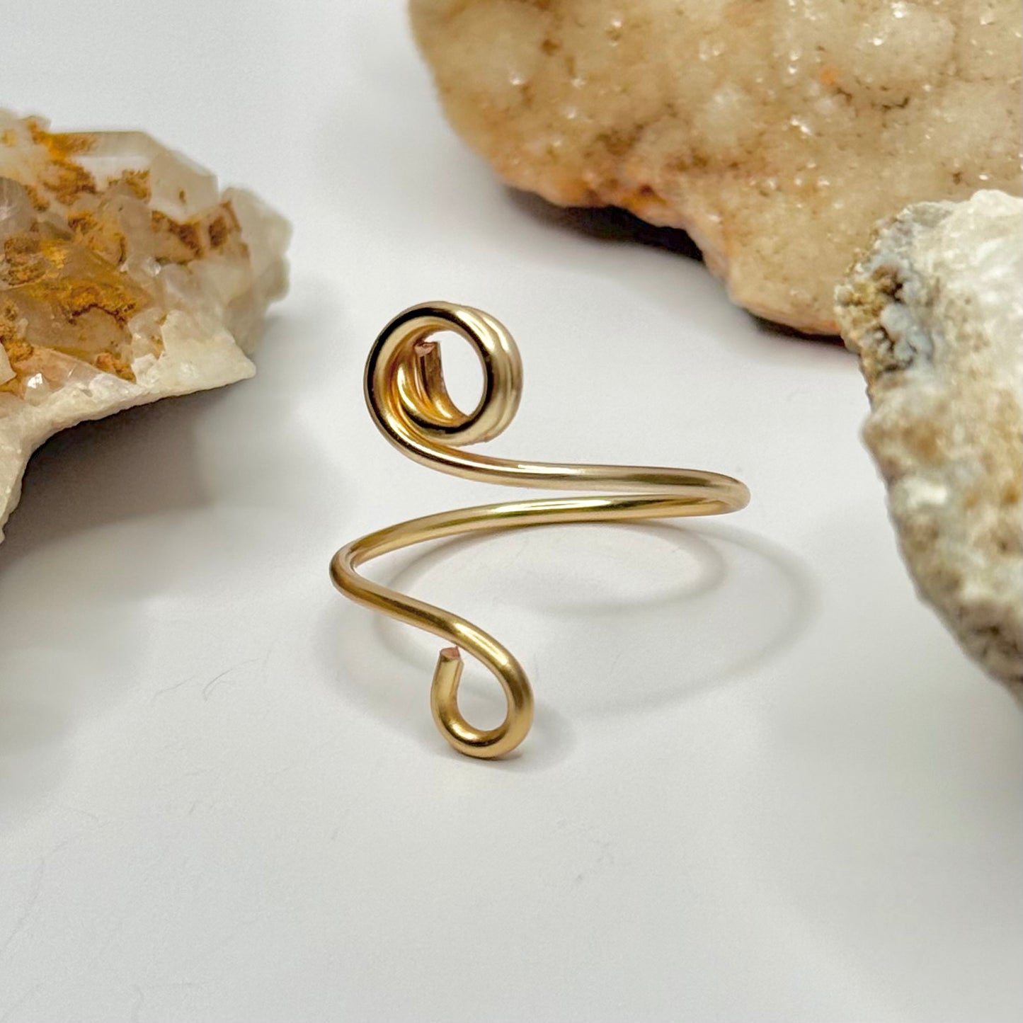 Gold Swirl Bypass Ring