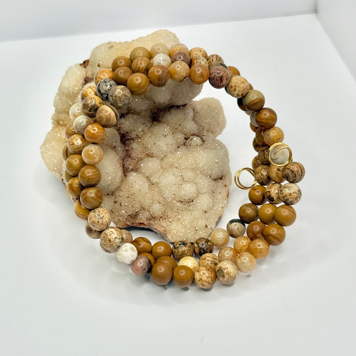 Jasper Beaded Wrap Bracelet