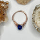 Rose Gold Blue Agate Ring