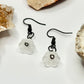 Black and White Flower Earrings