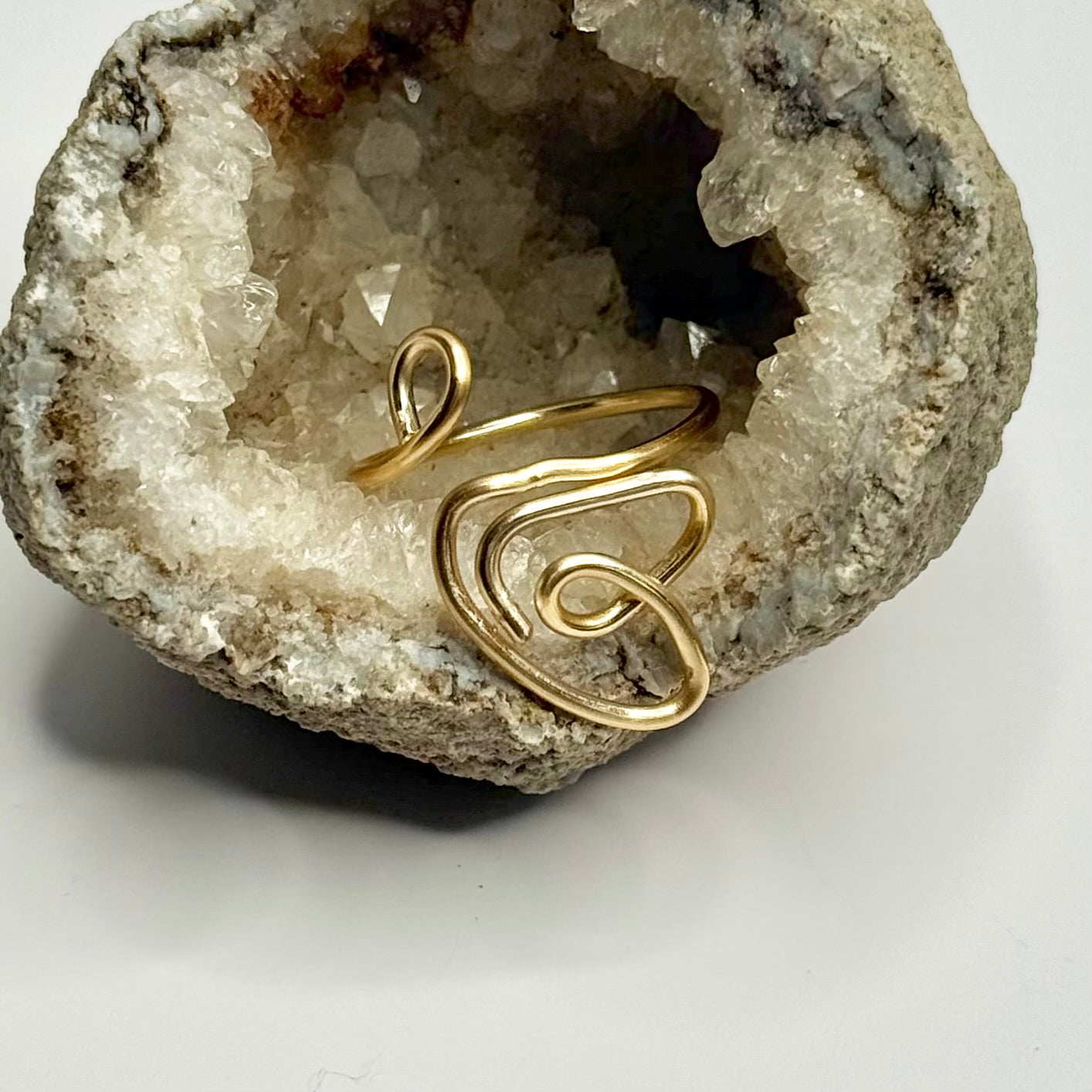 Gold Heart Bypass Ring