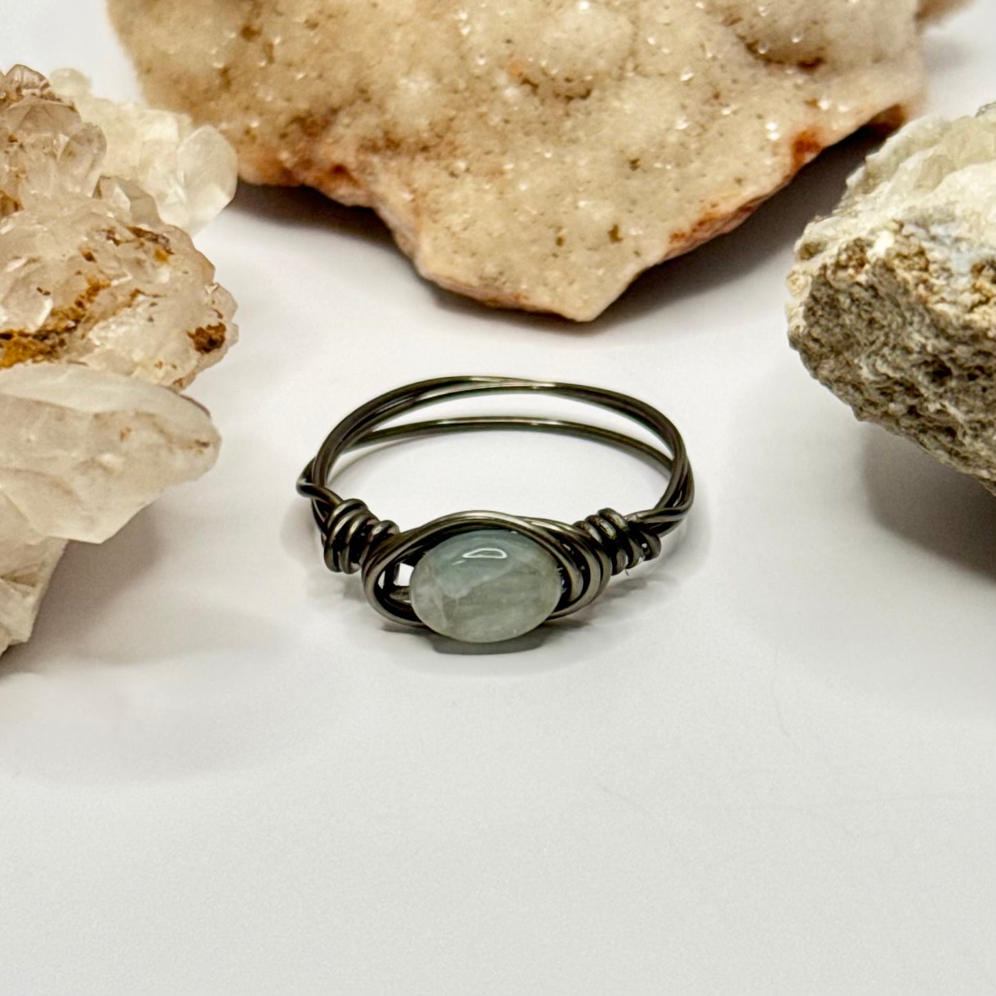 Charcoal Beryl Ring