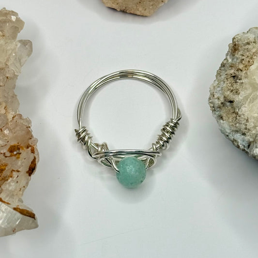 Sterling Silver Amazonite Ring