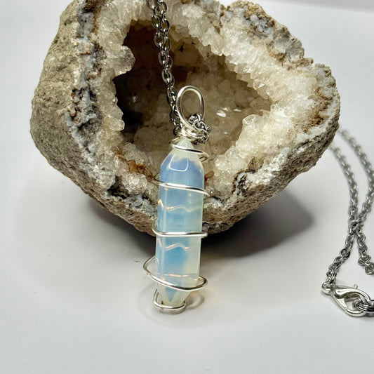 Silver Opal Necklace