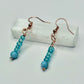 Rose Gold Blue Lace Agate Earrings