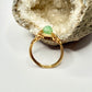 Gold Green Glass Ring