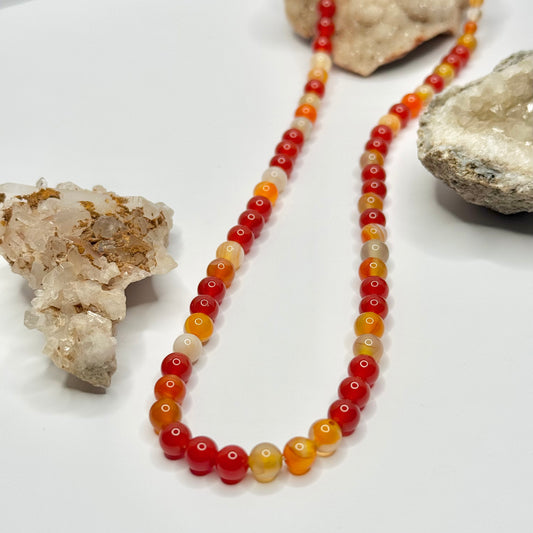 Carnelian Beaded Necklace