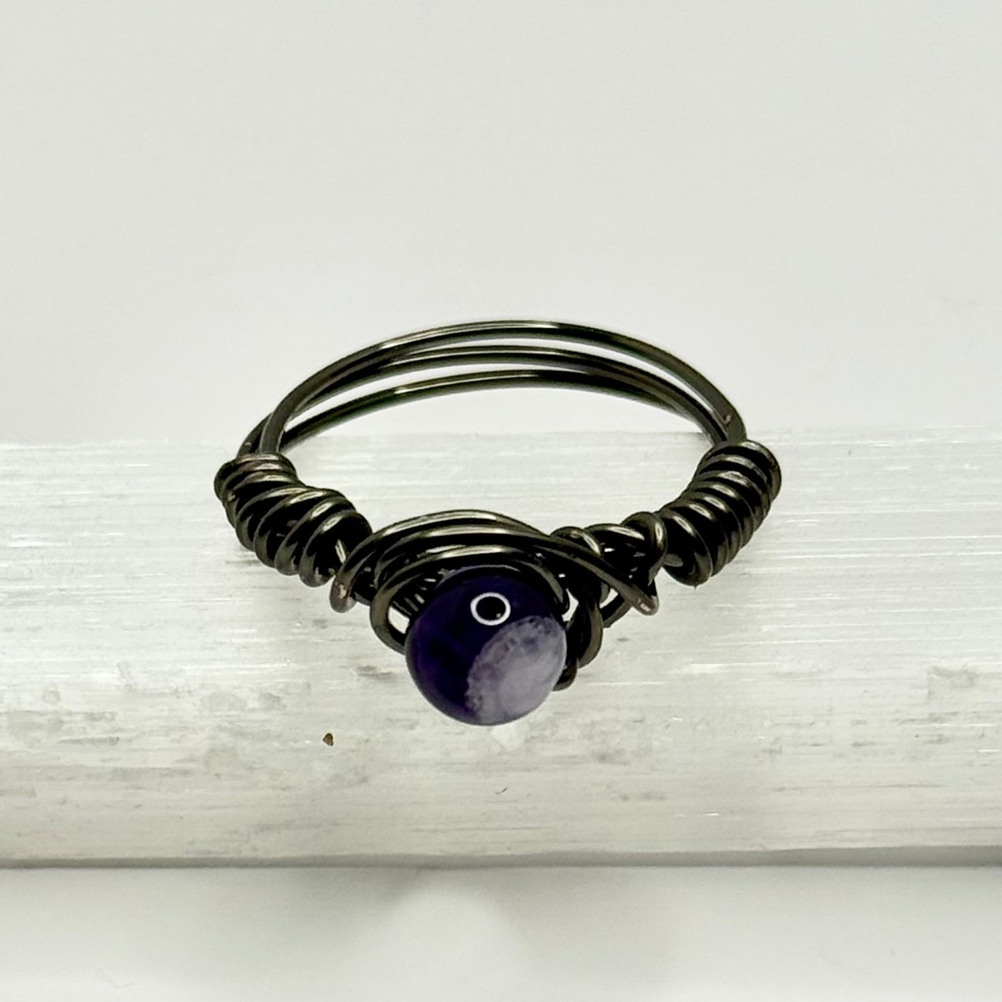 Charcoal Amethyst Ring