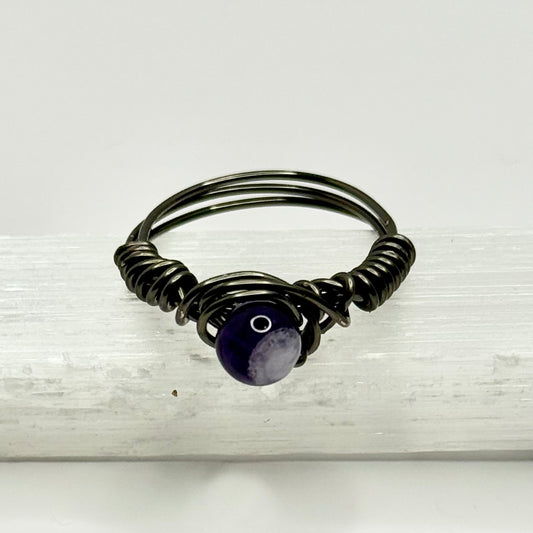 Charcoal Amethyst Ring