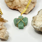 Gold Green Aventurine Cactus Necklace