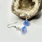 Sterling Silver Blue Flower Earrings