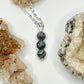Silver Snowflake Obsidian and Crazy Lace Agate Necklace