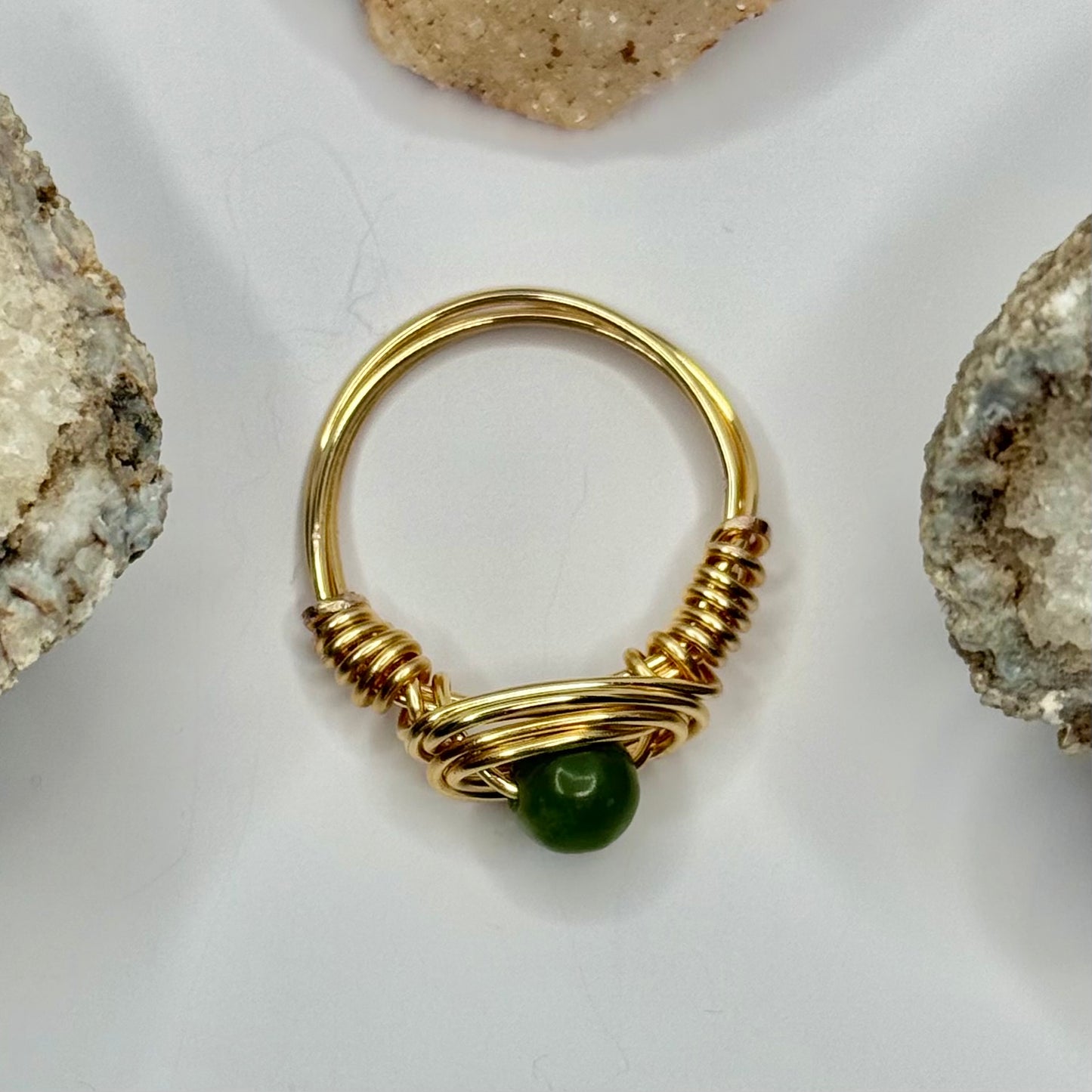 Gold Jade Ring