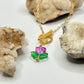 Gold Purple Tulip Toggle Necklace