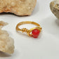 Gold Carnelian Ring