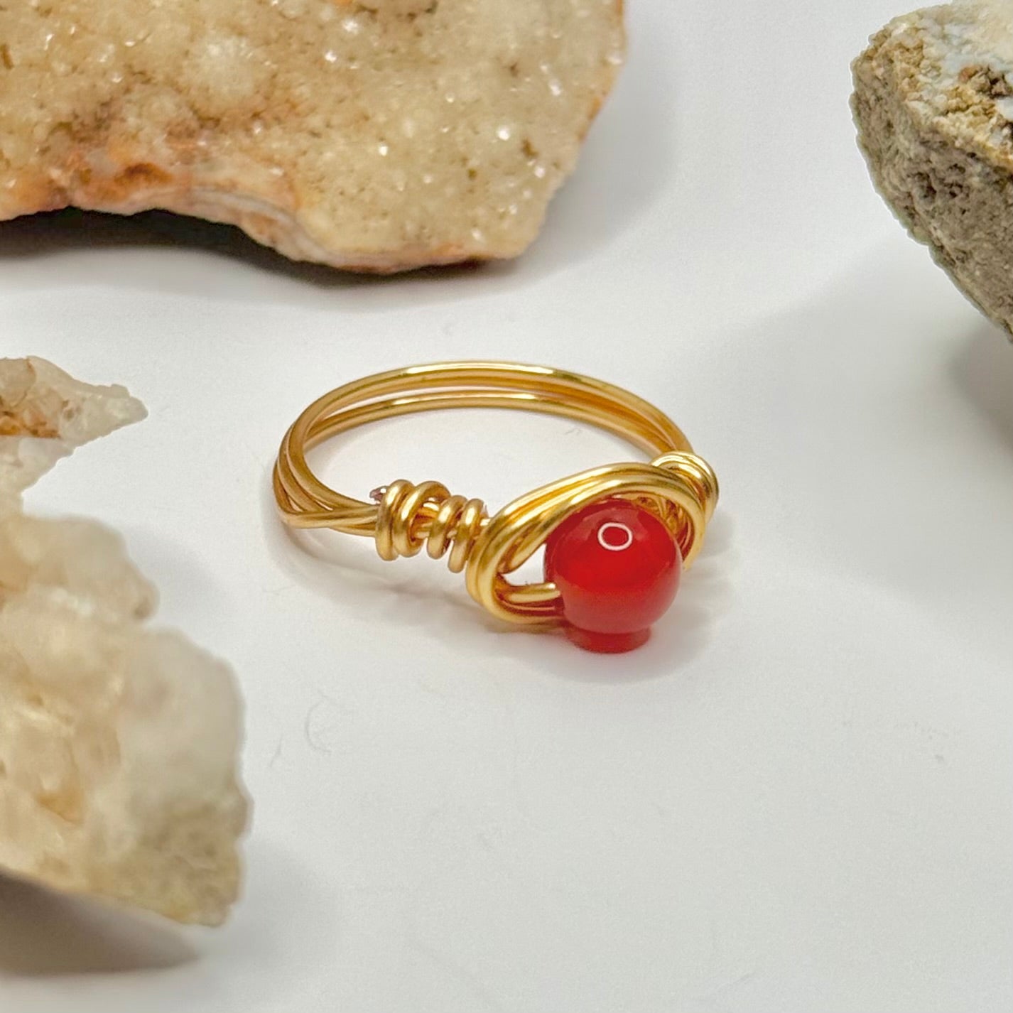 Gold Carnelian Ring