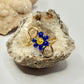 Gold Blue Flower Ring