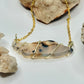 Gold Dendritic Agate Necklace