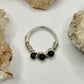 Sterling Silver Gold Sheen Obsidian Ring