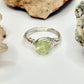 Silver Prehnite Ring