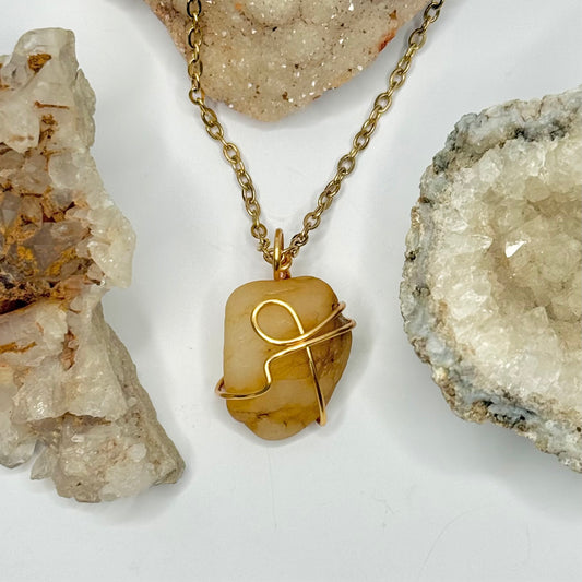 Gold Raw Carnelian Necklace