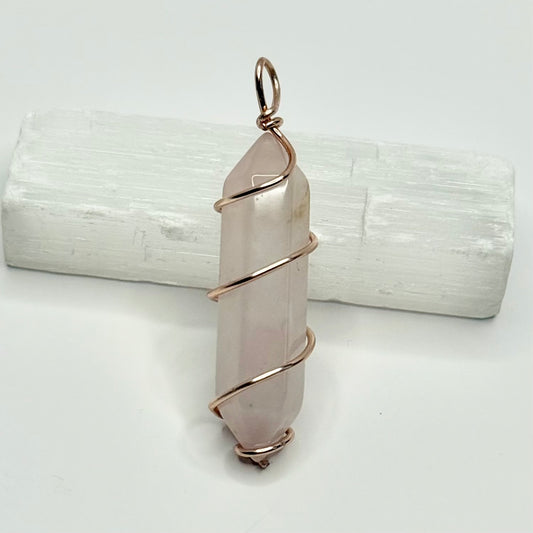 Rose Gold Rose Quartz Necklace