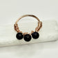 Rose Gold Blue Goldstone Ring
