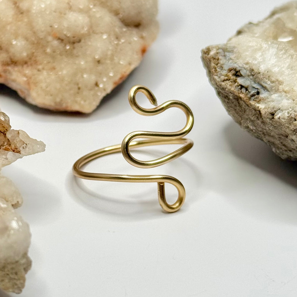 Gold Coil Bypass Ring