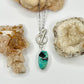 Silver Caribbean Calcite Toggle Necklace