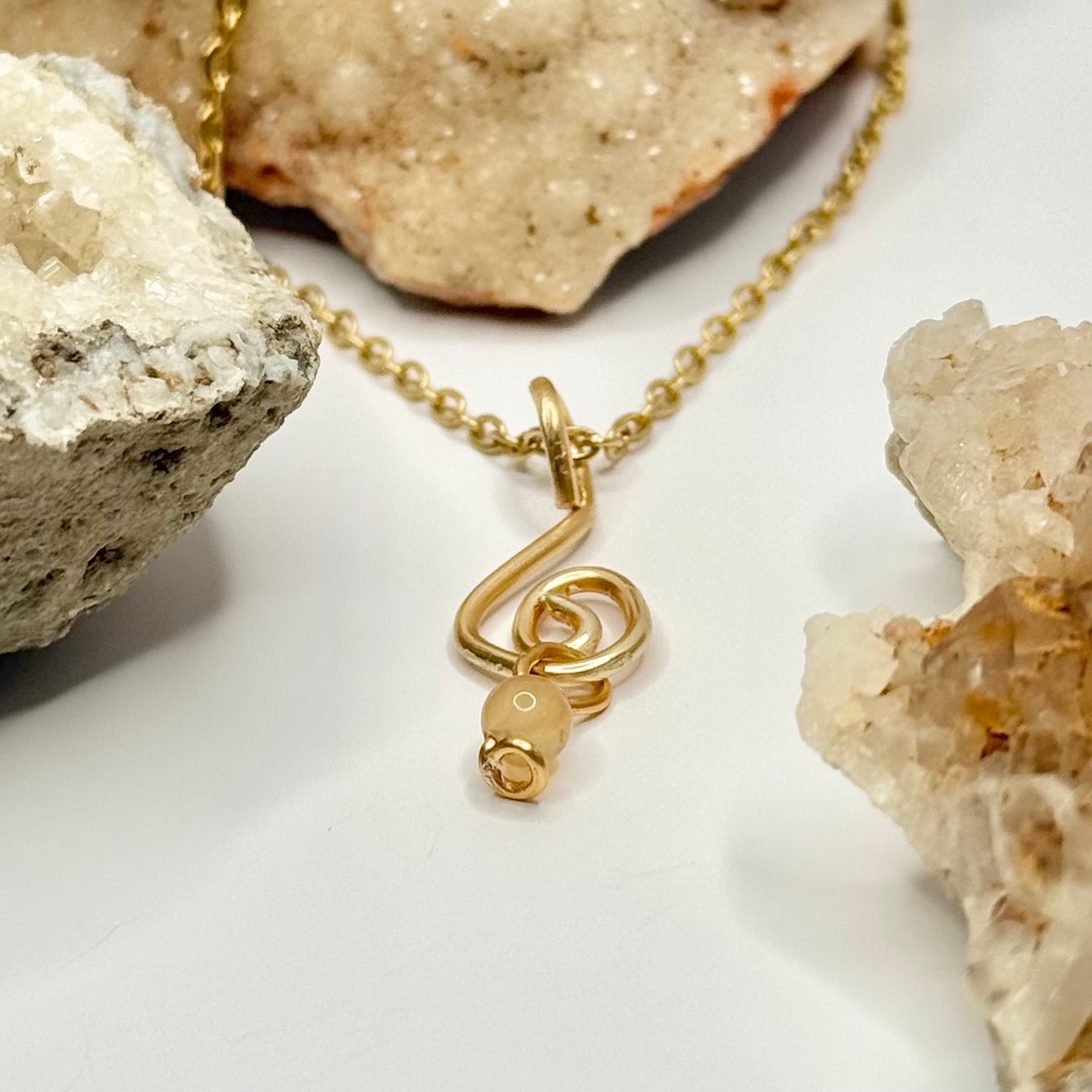 Gold Swirl Carnelian Necklace