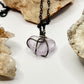Charcoal Amethyst Heart Necklace
