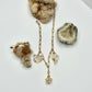 Gold Paperclip Opalite and Citrine Necklace