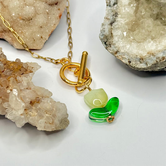 Gold Tulip Toggle Necklace