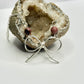 Silver Rhodonite Bow Necklace