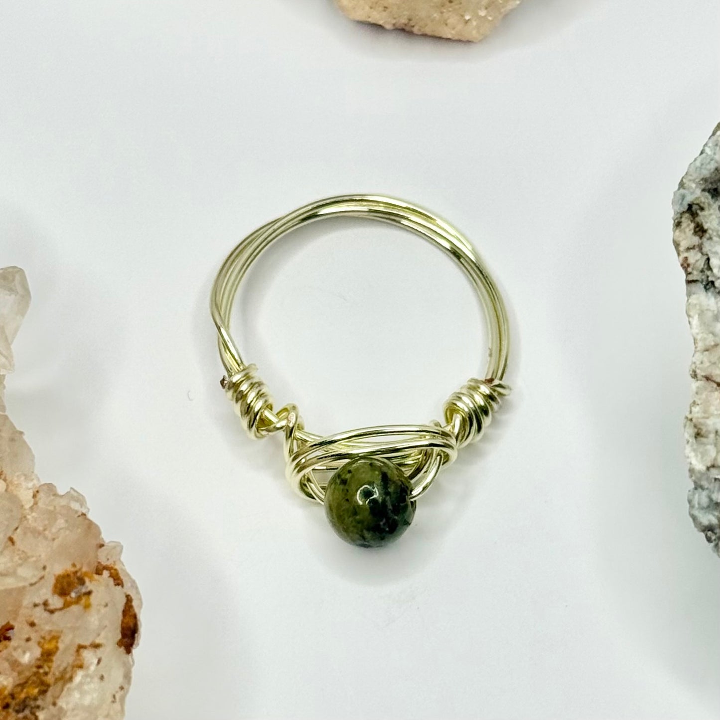 Gold Rainforest Jasper Ring