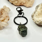 Charcoal Kambaba Jasper Keychain
