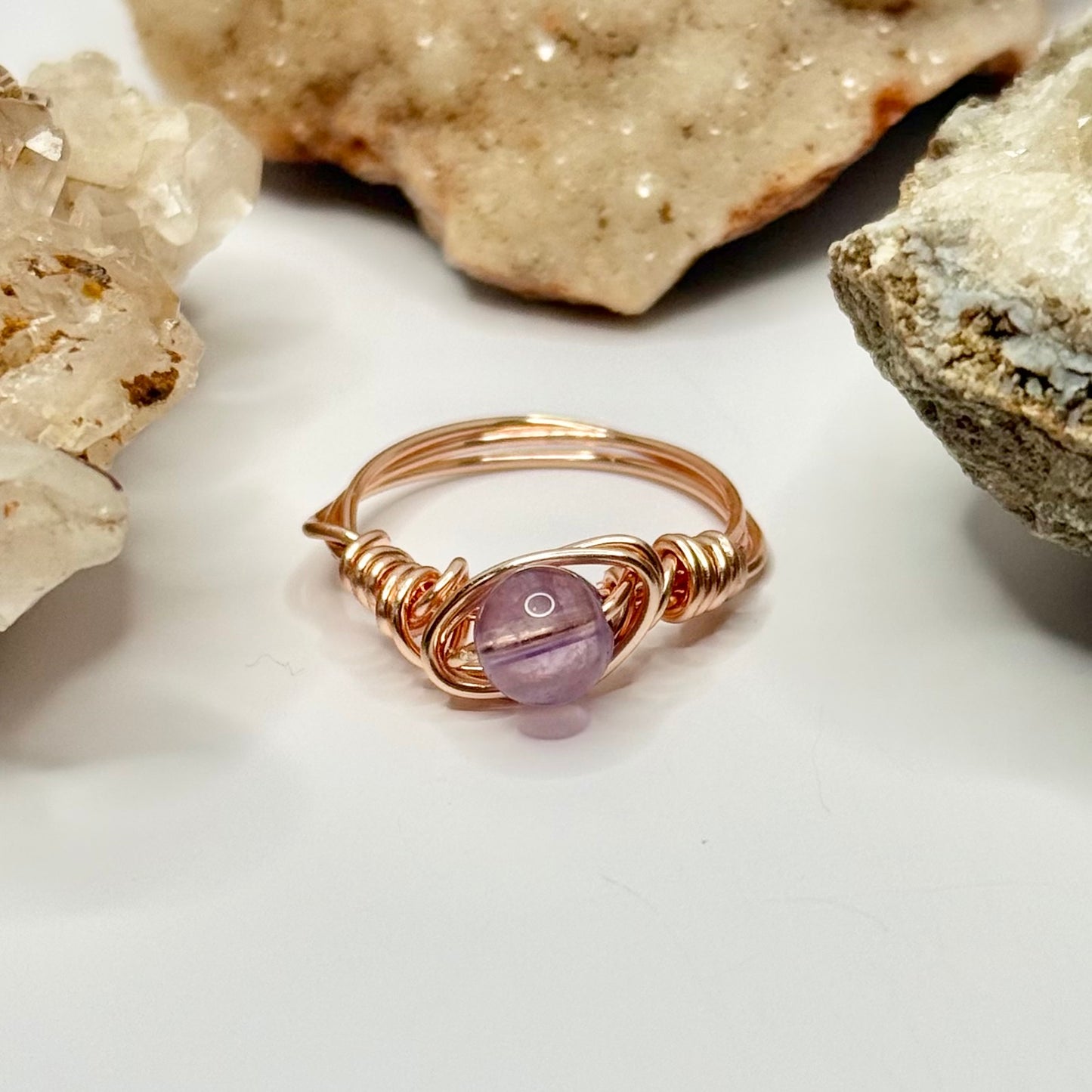 Rose Gold Amethyst Ring