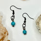 Charcoal Dyed Blue Howlite Earrings