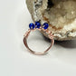 Rose Gold Blue Beaded Ring