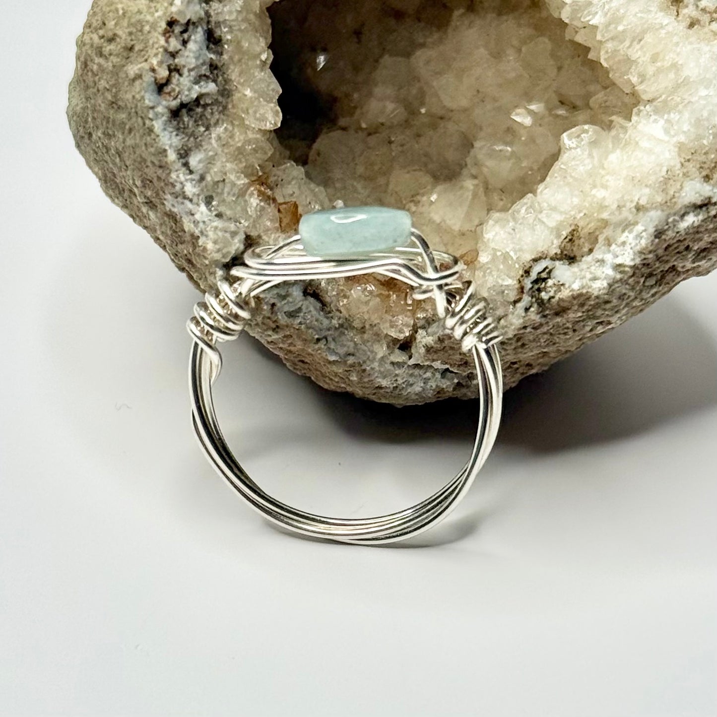 Sterling Silver Blue Calcite Ring