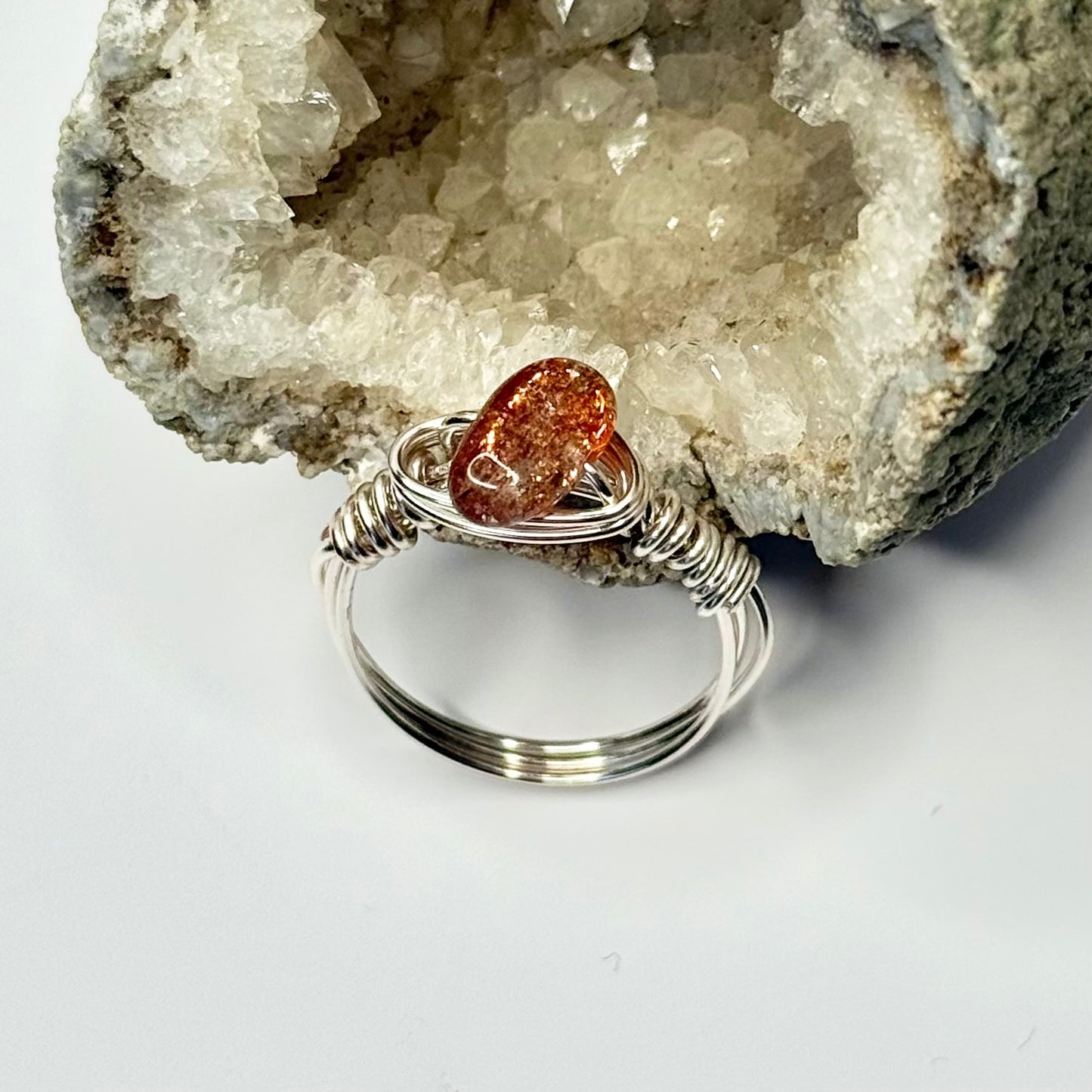 Silver Sunstone Ring