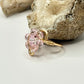 Gold Light Pink Flower Ring