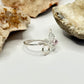 Silver Pink Flower Ring